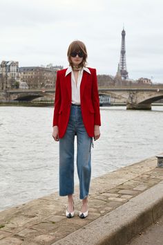 Red Jacket Outfit, Red Blazer Outfit, Blazer Outfits Casual, Looks Jeans, Blazer Outfit, Red Blazer, Red Outfit, Blazer Outfits, Looks Style