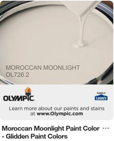 a close up of a paint can with the words moroccan moonlight on it and an image of