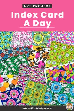 the cover of an art project with lots of colorful patterns on it and text that reads,