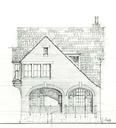 this is an architectural drawing of a house