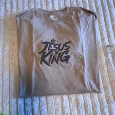 Men’s Size 2xl Jesus Is King T-Shirt New, Only Took Out Of Bag To Take Pictures Smoke Free Home Jesus Is King, King Tshirt, King Jesus, Take Pictures, Jesus Is, Colorful Shirts, Tee Shirts, Jesus, Mens Shirts