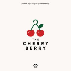 the cherry berry logo with two cherries on it