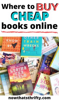 there are many books on the table with text that says where to buy cheap books online