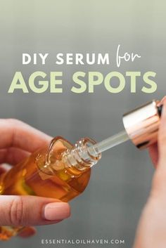 Age Spots Essential Oils, Doterra Acne, Facial Serum Recipe, Serum Recipe, Diy Serum, Natural Anti Aging Skin Care, Anti Aging Face Serum, Diy Anti Aging