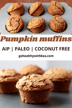 pumpkin muffins with the title above it