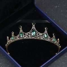 Season:All Seasons; Quantity:2; Type:party decoration,Hats Headwear; Occasion:Party,Festival; Material:Alloy; Features:Easy Carrying,Easy to Use; Package Dimensions:30.030.03.0; Listing Date:03/30/2023; Size:/ Medieval Tiara, Crystal Bridal Headband, Bronze Wedding, Smaragd Ring, Crown For Women, Gold Tiara, Bride Headpiece, Princess Tiara, Crystal Headpiece