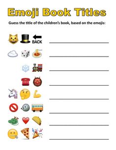 the emoji book title page is shown