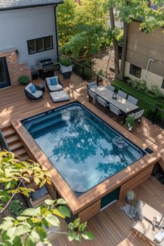 raised deck pool above ground wonderful - Deck From House To Above Ground Pool, Luxury Above Ground Pool, Above Ground Plunge Pool, Above Ground Pool Ideas, Rectangle Above Ground Pool, Semi Above Ground Pool, Best Above Ground Pool, Above Ground Pool Landscaping, Above Ground Swimming Pools