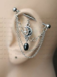 Industrial Bar Earring, Industrial Piercing Jewelry, Bar Earring, Skirt Diy, Edgy Jewelry