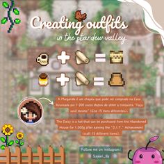 an info sheet for creating stuff in the garden valley