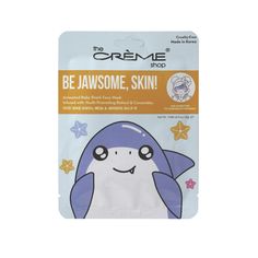 Our Animated Baby Shark Face Sheet Mask promotes smooth, youthful-looking skin like a baby shark. Together, Retinol and Ceramides help restore glowy, hydrated skin. Shark Sheets, Macaron Lip Balm, The Creme Shop, Creme Shop, Daucus Carota, Korean Face, Skin Regimen, Facial Sheet Mask, Face Sheet Mask