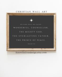 a black and white photo with the words, christian wall art