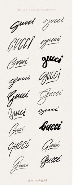 some type of calligraphy that is in different styles and fonts, including the letters