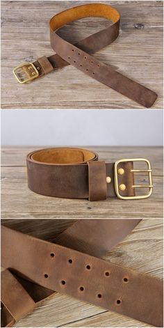 This belt is designed as a external gear belt , it was made with full grain 8 OZ (3.2 mm ) thick heavy duty leather and solid brass buckle , you could wear it as the way to carry a knife sheaths , belt pouches . this belt will develope a beautiful patina by time goes ,A lifetime warranty is included with leather strap and hardware ( brass buckle and screws )! Solid Brass, Leather Straps, Patina, Heavy Duty