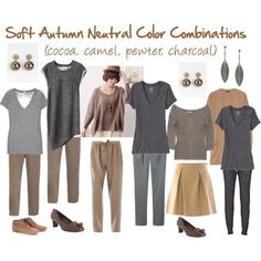 Neutral Color Combinations, Soft Autumn Deep, Soft Autumn Color Palette, Seasonal Color Analysis, Minimalist Capsule Wardrobe, Fall Color Palette, Soft Autumn, Fall Capsule Wardrobe