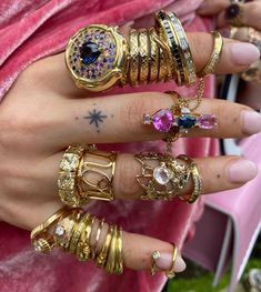 Martyn Lawrence Bullard, Stacked Rings, Pink Palace, Chunky Jewelry, Stylish Bracelet, Jewelry Essentials