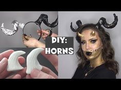 Diy Ram Horns Headband, Diy Demon Horns, Fake Horns Diy, Horn Tutorial, Costume Horns, Diy Horns Headband How To Make, How To Make Bull Horns For Costume, Paper Mache Horns Diy, Diy Horns Easy