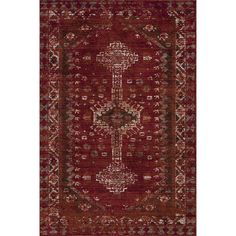 Gala Lr81378 Red/Chestnut Brown Rug - Rug & Home Red Chestnut, Geometric Border, Persian Pattern, Traditional Area Rug, Soft Carpet, Brown Area Rugs, Brown Rug, Traditional Area Rugs, Hand Tufted Rugs