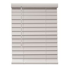 a white window blind with horizontal blinds on the top and bottom, in front of a white background