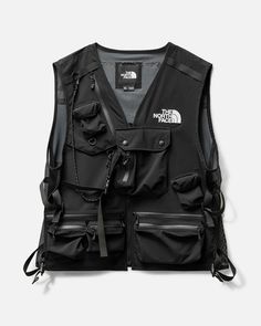 Credit The North Face Utility Clothing, Multi Pocket Vest, Tactical Wear, Black Waistcoat, Cloth Design, Vest Designs, Climbing Rope