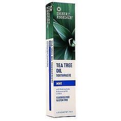 *Picture may be of different variation. Desert Essence Tea Tree Oil Toothpaste Mint 6.25 oz Retail Price: $6.99 Description Keep your mouth healthy with this powerful blend of extracts, essential oils, minerals and the refreshing flavor of Mint. Baking Soda and Sea Salt effectively yet gently clean teeth. Australian Tea Tree Oil helps defend against sugar acids. Desert Essence Tea Tree Oil Dental Care Products are the perfect choice for your oral care routine. They contain no harsh abrasives, sw Mint Baking, Australian Tea Tree Oil, Healthy Mouth, Australian Tea Tree, Clean Teeth, Oral Care Routine, Melaleuca Alternifolia, Dental Floss, Sodium Bicarbonate