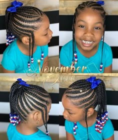 Black Children Hairstyles, Braids And Beads, Children Hairstyles, Kids Style Hair, Cabello Afro Natural, Lil Girl Hairstyles, Kid Braid Styles, Kid Hairstyles, Kids Braids