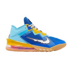 Find NIKE Space Jam X Lebron 18 Low Ep 'wile E. X Roadrunner on Editorialist. Drawn from an expansive collection inspired by ‘Space Jam: A New Legacy,’ the Nike LeBron 18 Low EP ‘Wile E. x Roadrunner’ pays tribute to a pair of unlikely Tune Squad teammates. Contrasting beige and blue textile uppers are utilized on the left and right shoe, respectively, with the mismatched color palettes reflecting the appearance of each character. Unique branding elements include a Tune Squad tongue tag and a cartoon version of LeBron James’ personal logo embroidered on the heel. The midsole, which pairs Nike React foam with a Max Air heel unit, is reinforced by an extra-durable gum rubber outsole made for outdoor courts. Sneakers Drawing, Blue Textile, Tune Squad, Beige And Blue, Unique Branding, Space Jam, Nike React, Road Runner, Nike Lebron