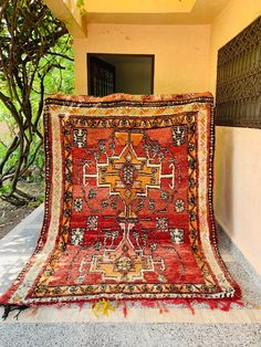 Moroccan vintage Rug, 6/8 feet Contemporary Berber Rug, Handmade Rug, Colorful | eBay Moroccan Rug Living Room, Middle Eastern Rug, Boho Style Interior, Craftsman Interior, Colorful Moroccan Rugs, Recycled Rugs, Weave Rug, Rug Moroccan, Inside Design