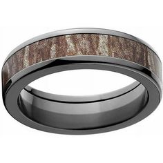 a wedding ring with an animal print inlay