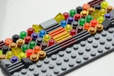 there is a lego toy with many different colors on it