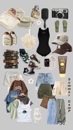 Things to bring to Summer camp Camp Counselor Outfit, Camp Counselor Aesthetic, Summer Camp Outfits, Summer Camp Packing, Granola Girl Outfits, Granola Outfits, Summer Camp Counselor, Church Camp