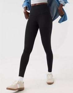 OFFLINE By Aerie Real Me Xtra Basic Legging Aerie Leggings, Boot Cut Leggings, Aerie Real, Offline By Aerie, Lounge Bra, Basic Leggings, Bra Dress, Cute Leggings, Sports Skirts