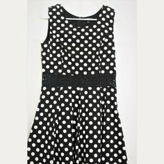 Women s Dress Polka dot A - line dress - Mini dress - Black Size L lace Dress Dress Black And White, Mini Skater Dress, Polka Dress, Dress Mini, Skater Dress, White Polka Dot, Mini Black Dress, Dress Black, A Line Dress