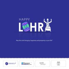 the happy lohr website is displayed on a blue background