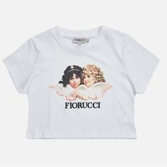 Fiorucci Vintage Angels Cropped Tee New With Tags Cotton Fabric Round Neck Fiorucci Angels Print On Front Straight Hem Style: Fiwwctvancjwh-Wht Color: White Material: 100% Cotton Pit To Pit 17” Length 15” Fiorucci Outfit, Fiorucci Angels, Pop Clothes, Peach Crop Top, Vintage Angels, Angel Print, White Graphic Tee, Vintage Crop Tops, Crop Top Casual