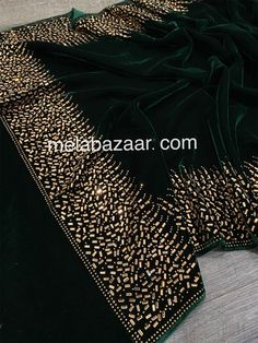 Soft and luxurious premium velvet wrap/scarf embellished with stones. 78 in by 28 in Embroidered Green Velvet Dupatta, Green Velvet Dupatta In Traditional Drape, Elegant Velvet Dupatta With Mirror Work, Gold Velvet Dupatta For Party, Elegant Velvet Dupatta For Party, Embroidered Velvet Shawl For Wedding, Elegant Velvet Shawl For Festive Season, Elegant Velvet Shawl For Festive Occasions, Elegant Festive Velvet Shawl