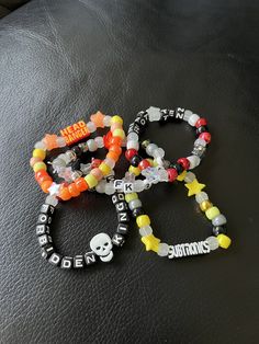 Forbidden Kingdom Kandi Bundle - 5 Bracelets  -Forbidden Kingdom  -Subtronics -Headbanger -FK 2024 -Riot Ten Kandi Singles, Kandi Inspo, Diy Kandi Bracelets, Diy Kandi, Kandi Ideas, Rawr Xd, Kandi Bracelets, Kandy, Fun Diy Crafts