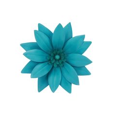 a blue flower is shown against a white background in this image, it appears to be floating or floating on the water