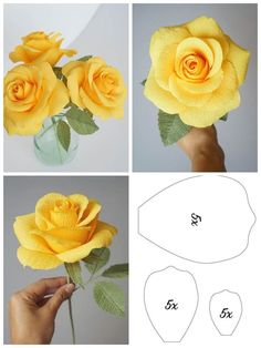 how to make a paper rose in the shape of a heart and cut it out