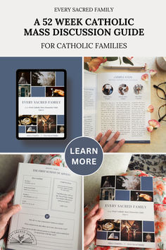 Image of a Catholic Family Resource from Every Sacred Sunday. Sacred Family, First Sunday Of Advent, Family Bible Study, Catholic Crafts, Catholic Family, Engage Kids, Prayers For Children, Catholic Kids, Discussion Questions