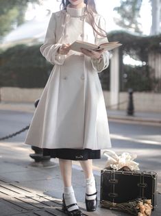 ❤︎ Retro elegant stand collar double-breasted wool coat + ribbon❤︎

Please allow 3 weeks for product delivery. Piano Recital Outfit, Comfy Trendy Outfits, Beige Bow Tie, Over Coat, Old Fashion Dresses, Elegant Coats, Fashion Top Outfits, Fashion Sketches Dresses, Casual Outfit Inspiration