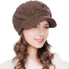 PRICES MAY VARY. Cotton,Merino Wool Made in the USA or Imported Drawstring closure Hand Wash Only Best Winter Hats, Visor Beanie, Cap Winter, Snow Girl, Berets Cap, Ponytail Hat, Crochet Cap, Warm Winter Hats, Wool Winter