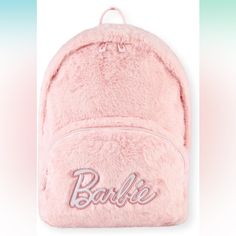 Pink Perfection: Step Out In Style With Barbie-Approved Elegance. Our Barbie Ladies Fluffy Backpack Is A Dream Come True! Crafted By Us In Collaboration With Barbie, This Backpack Isn't Just A Bag; It's A Fashion Statement That Adds A Touch Of Glamour To Your Everyday Adventures. Iconic Barbie Chic: Carry The Spirit Of Barbie With You Wherever You Go, And Let The World Know You're Embracing A Touch Of Childhood Nostalgia In A Chic And Sophisticated Way. Teddy Bear Comfort: Designed For Both Comf Fluffy Backpack, Luxury Vibes, Barbie Logo, Barbie Style, Luggage Backpack, Barbie Dream, Pink Backpack, Cozy Chic, Luggage Accessories