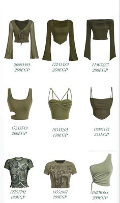 Outfit Ideas Green Top, Green Shein Outfits, Tops From Shein, Trajes Country, Mode Grunge, Concept Clothing, Fashion Vocabulary