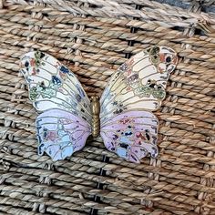 Vintage Colorful Butterfly Belt Buckle 2 Pieces Butterfly Belt, Tiny Creatures, Colorful Butterfly, Accessories Vintage, Source Unknown, Colorful Butterflies, Belt Buckle, Vintage Accessories, Belt Buckles