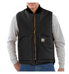 PRICES MAY VARY. Nylon lining quilted to arctic-weight-polyester insulation Brass center-front zipper with inside storm flap Two large lower-front pockets Drop tail Triple stitched main seams Back length: Large Regular: 28 inches; Large Tall: 30 inches Carhartt Vest, Collar Vest, Safety Clothing, Warm Dresses, Carhartt Mens, Diamond Quilt, Mens Big And Tall, Good Brands, Black Cotton