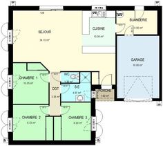 the floor plan for a house with two separate rooms