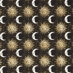 the sun and moon are depicted in this pattern