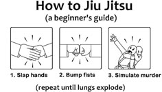 how to jiu jitsu instructions for beginner's guide, including hand gestures