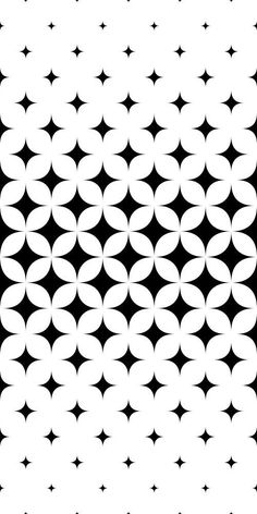 an abstract black and white pattern with stars